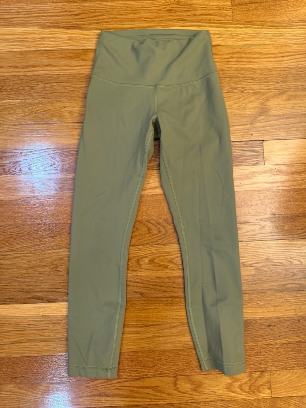 Lululemon Wunder Train High-Rise Crop 23" Bronze Green - Size 4
